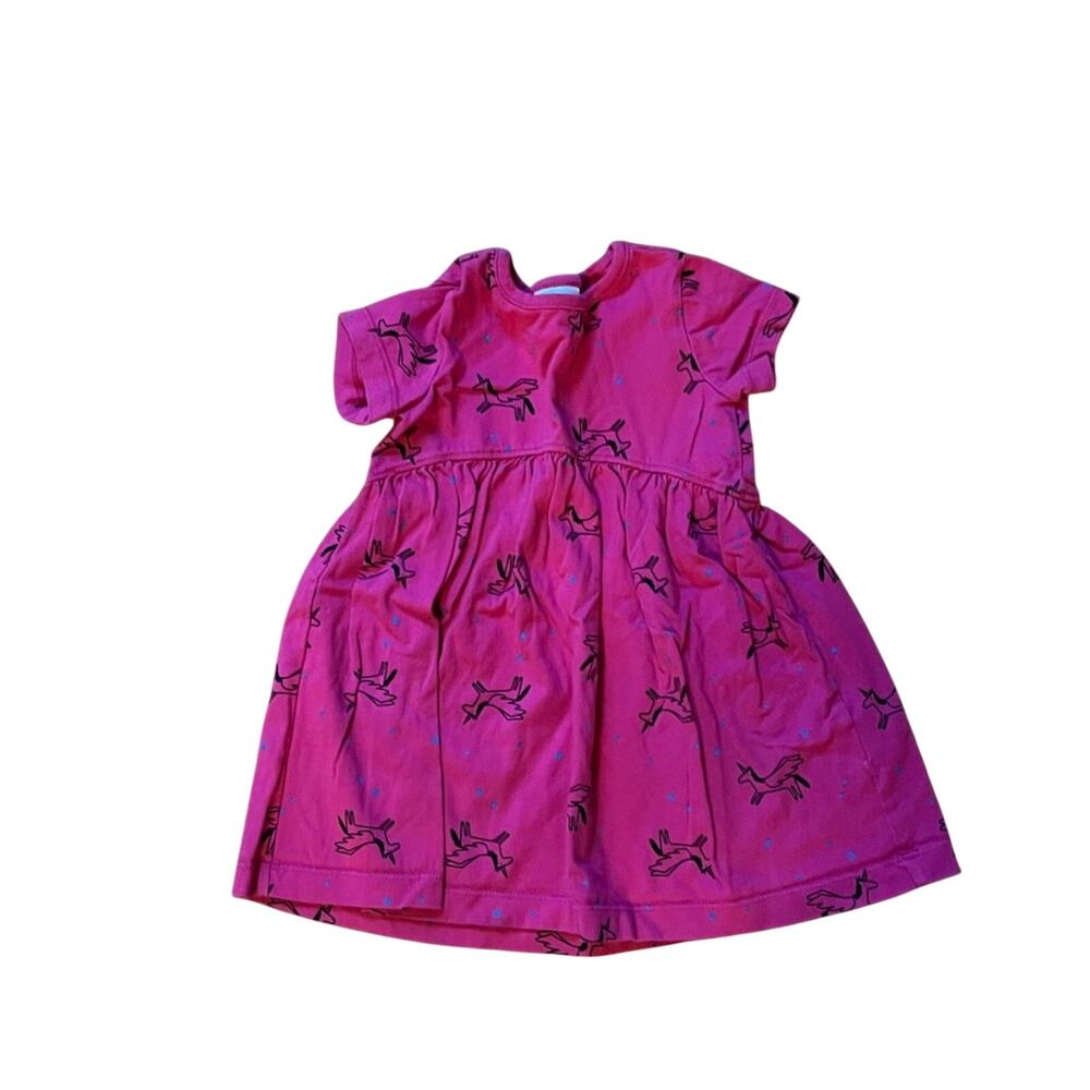 Hanna Andersson Pink Unicorn Dress | 18-24M / 80
